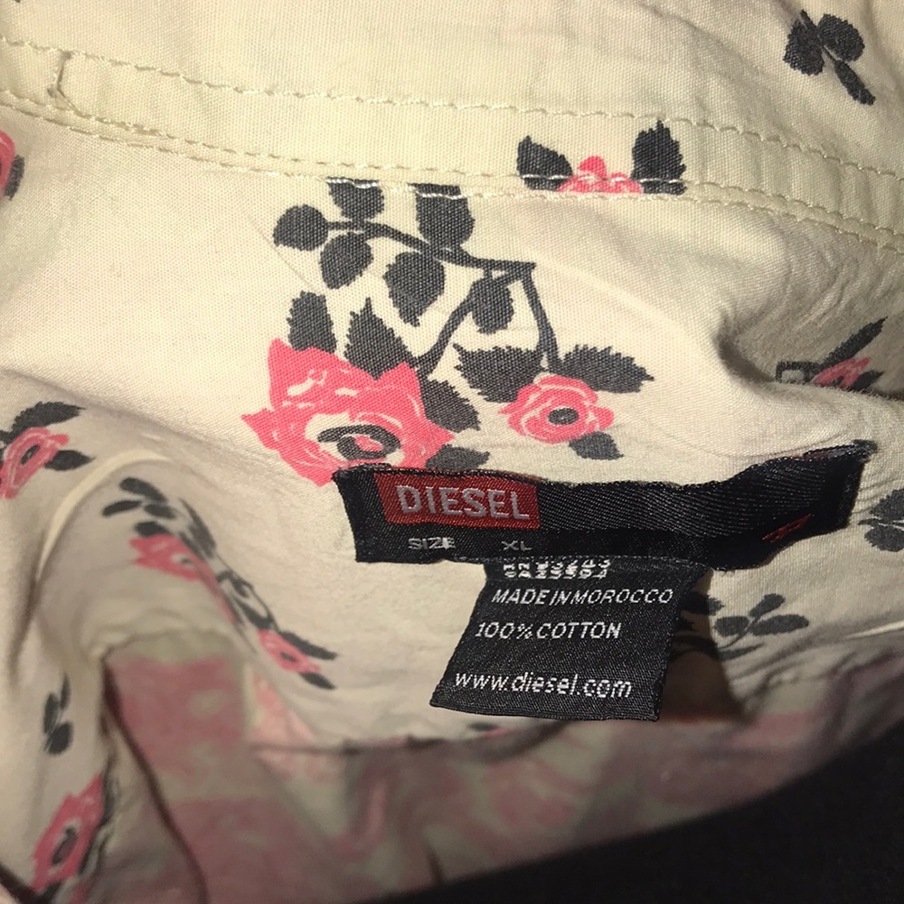 Diesel Men’s Paisley Print Button Down Size XL - Picture 2 of 8